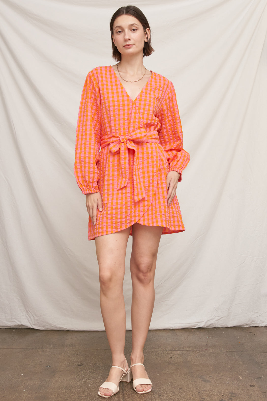 Tangerine Wrap Dress