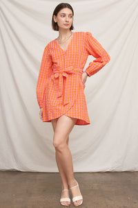 Tangerine Wrap Dress