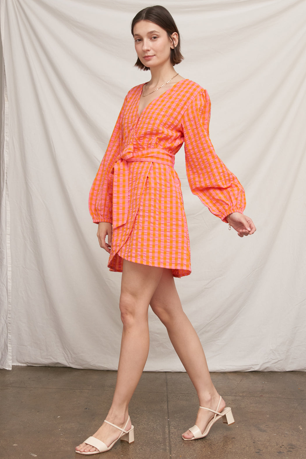 Tangerine Wrap Dress