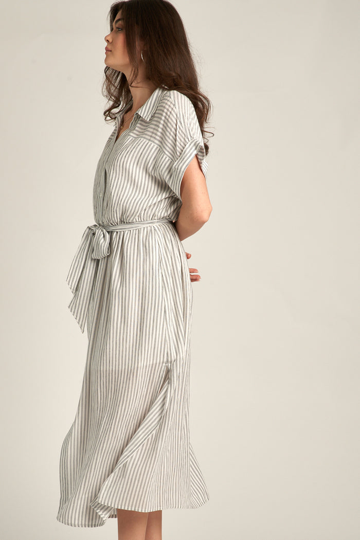 Liliana Striped Button Down Dress