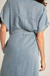 Lily Denim Dress with Belt