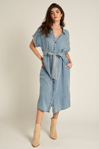 Lily Denim Dress with Belt