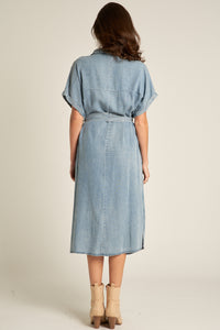 Lily Denim Dress with Belt