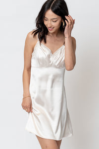 Pearlescent Satin Slip Dress