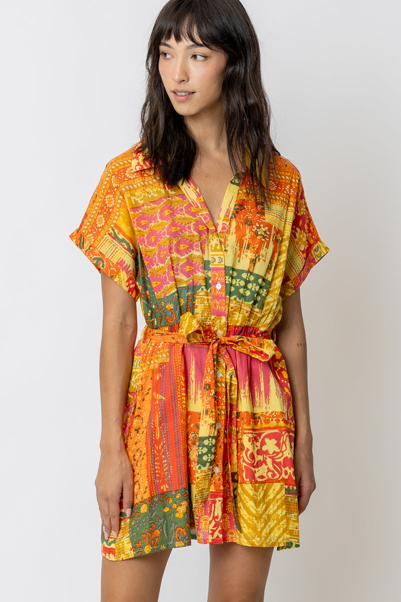 Dariana Printed Shirt Dress