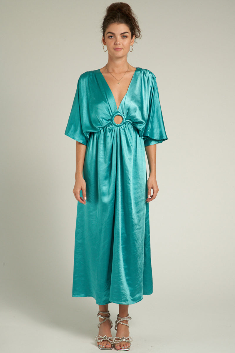 Leona Satin Caftan Dress