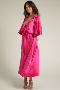 Leona Satin Caftan Dress