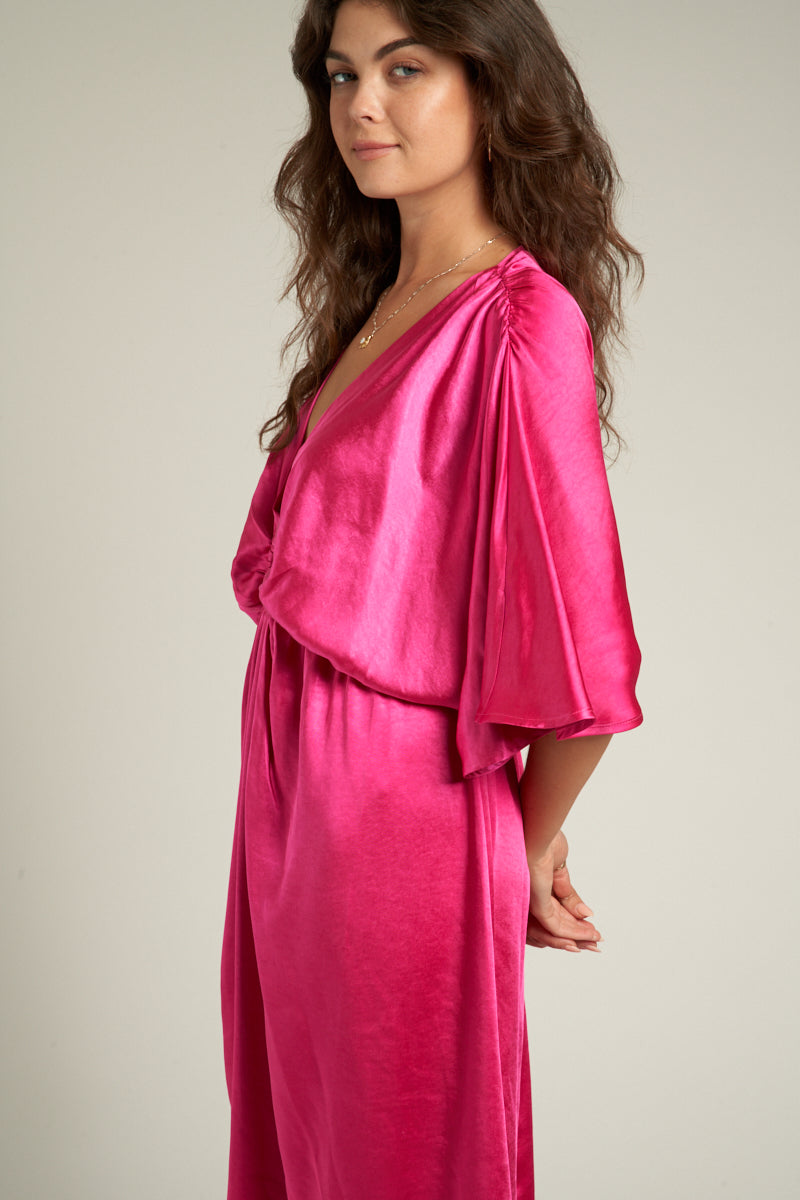 Leona Satin Caftan Dress