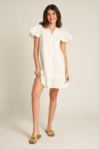 Jean Ruffle Sleeve Dress