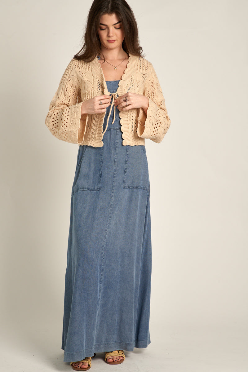 Sara Denim Maxi Dress