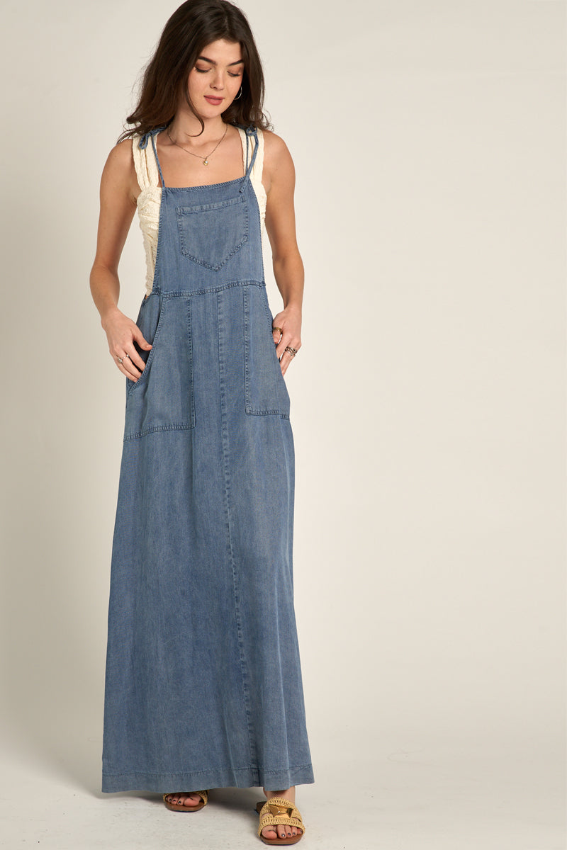 Sara Denim Maxi Dress