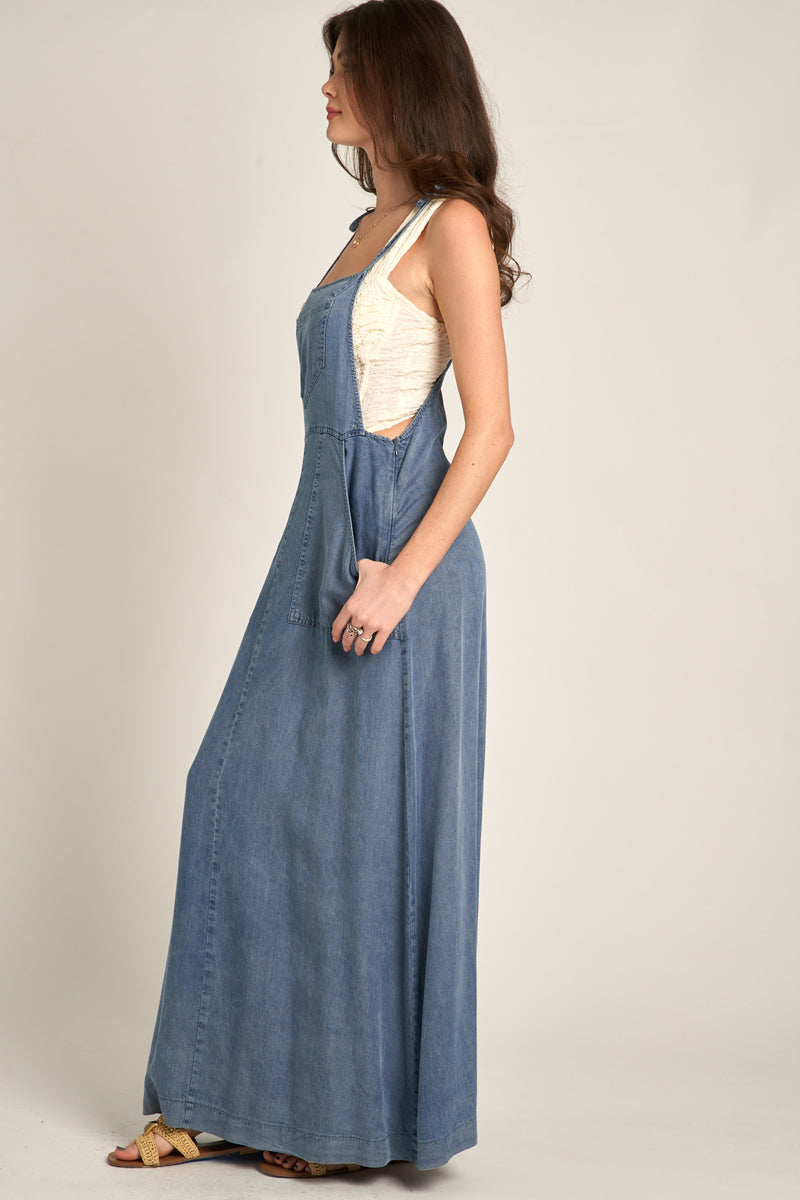 Sara Denim Maxi Dress