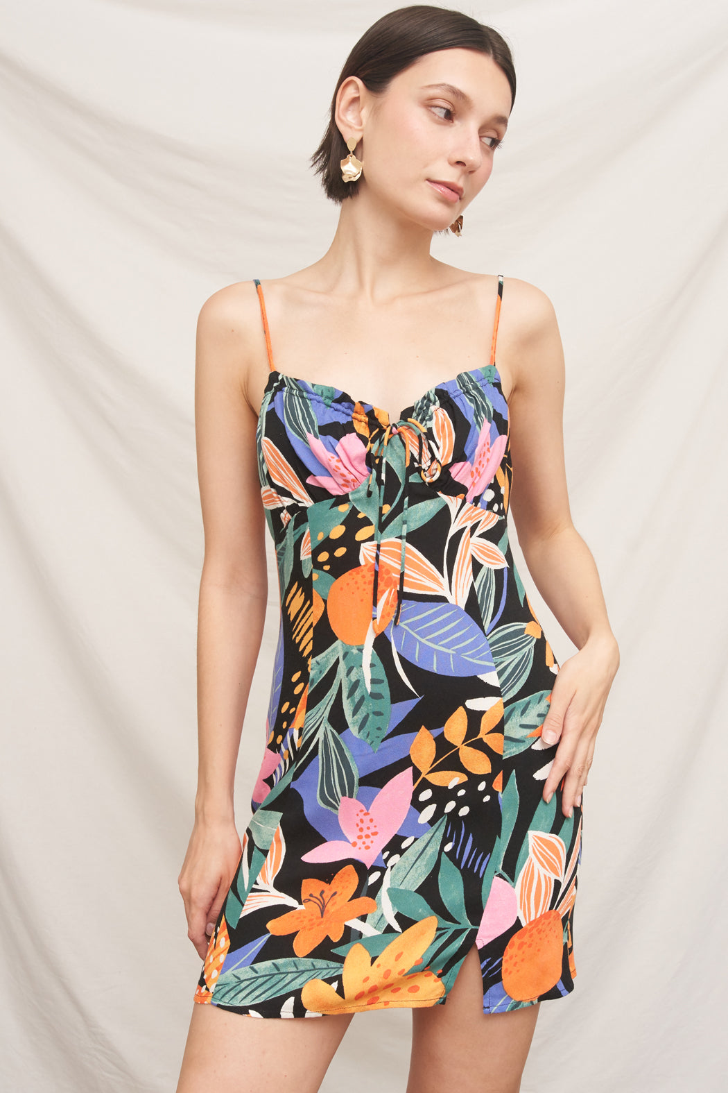 Fiesta Tropical Mini Dress