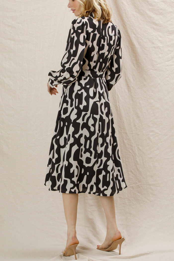 Rhea Printed Chiffon Dress