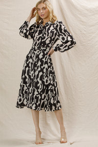 Rhea Printed Chiffon Dress