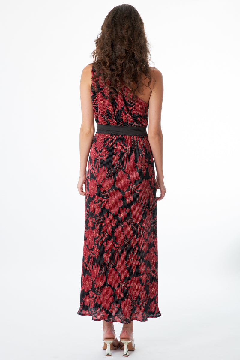 Maple Floral One Shoulder Dress