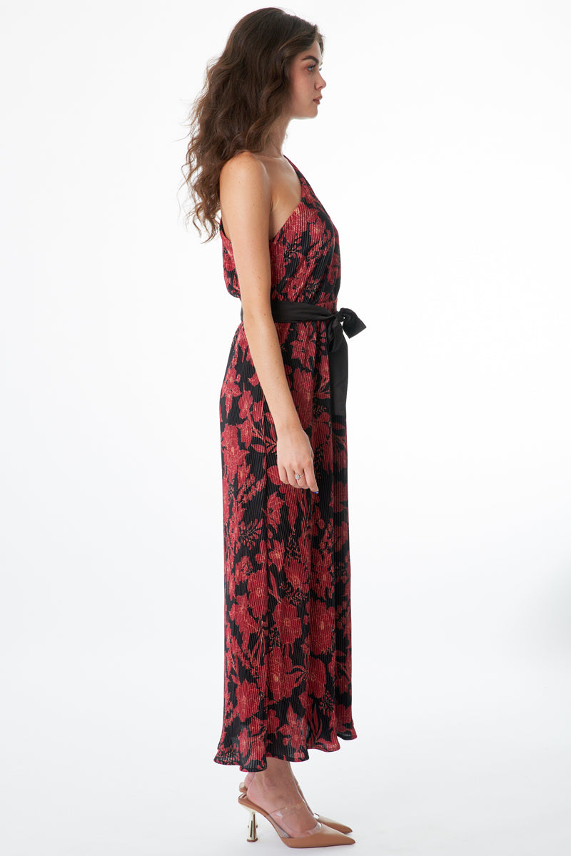 Maple Floral One Shoulder Dress