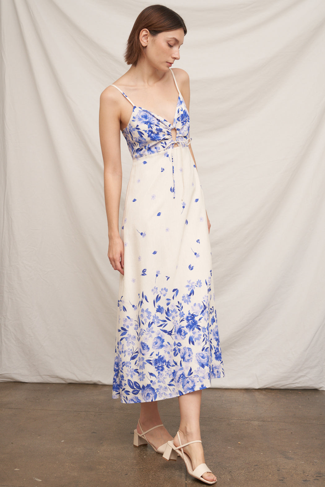 Majolica Floral Midi Dress