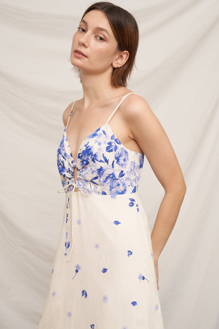 Majolica Floral Midi Dress