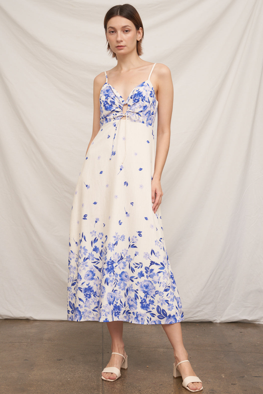 Majolica Floral Midi Dress