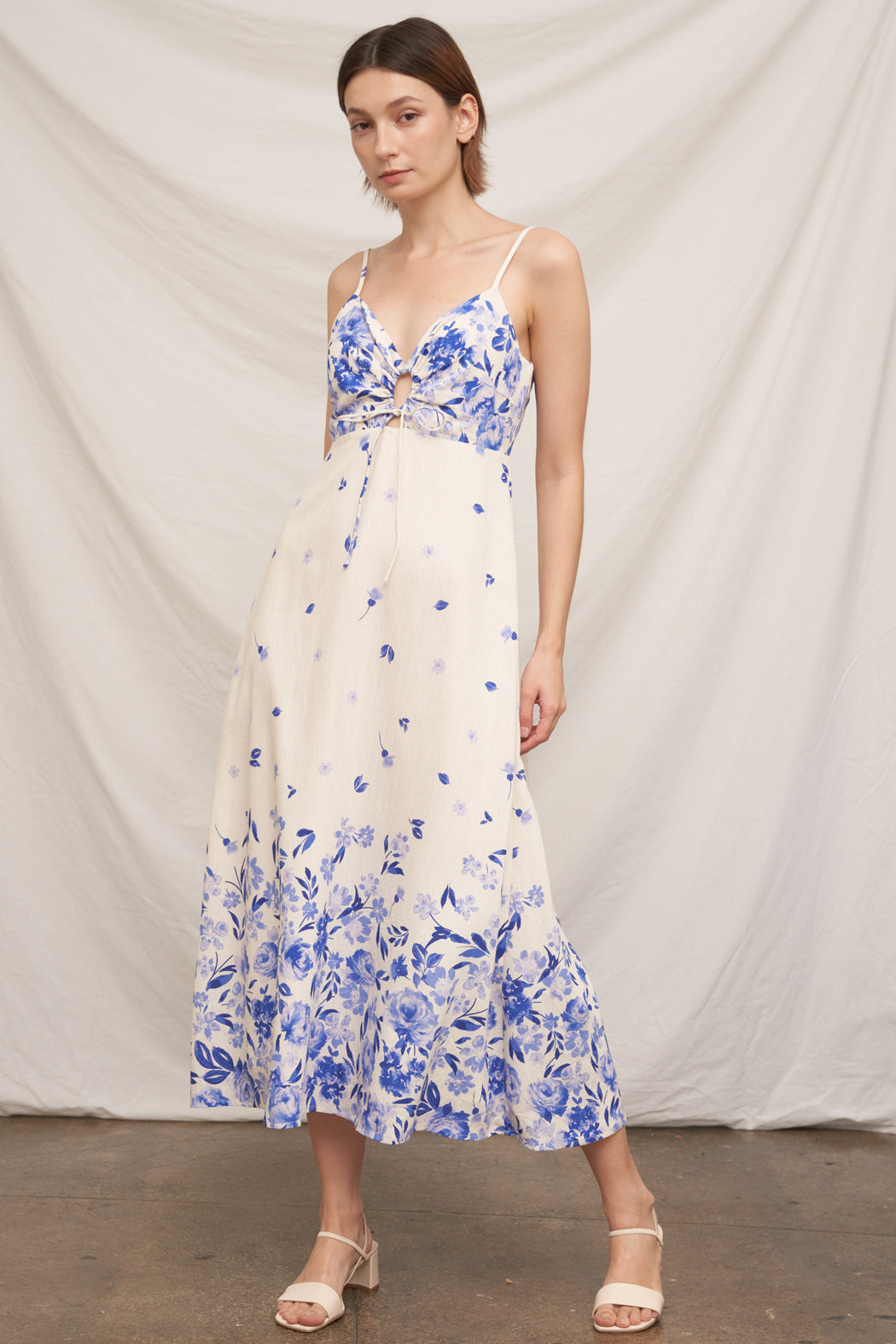 Majolica Floral Midi Dress