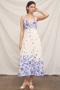 Majolica Floral Midi Dress