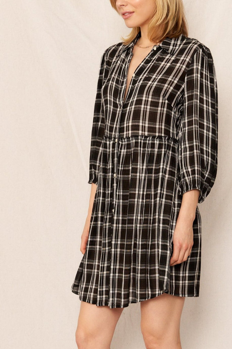 Savannah Plaid Babydoll Dress