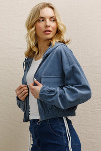 Jemma Cropped Hoodie Jacket