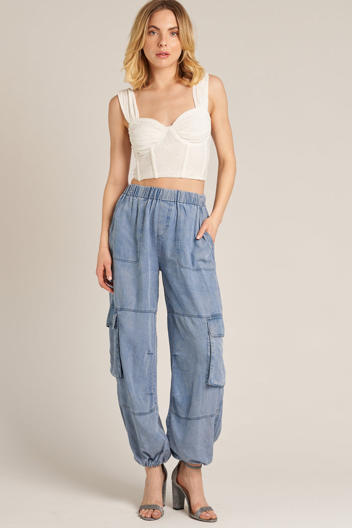 Tati Denim Cargo Pants