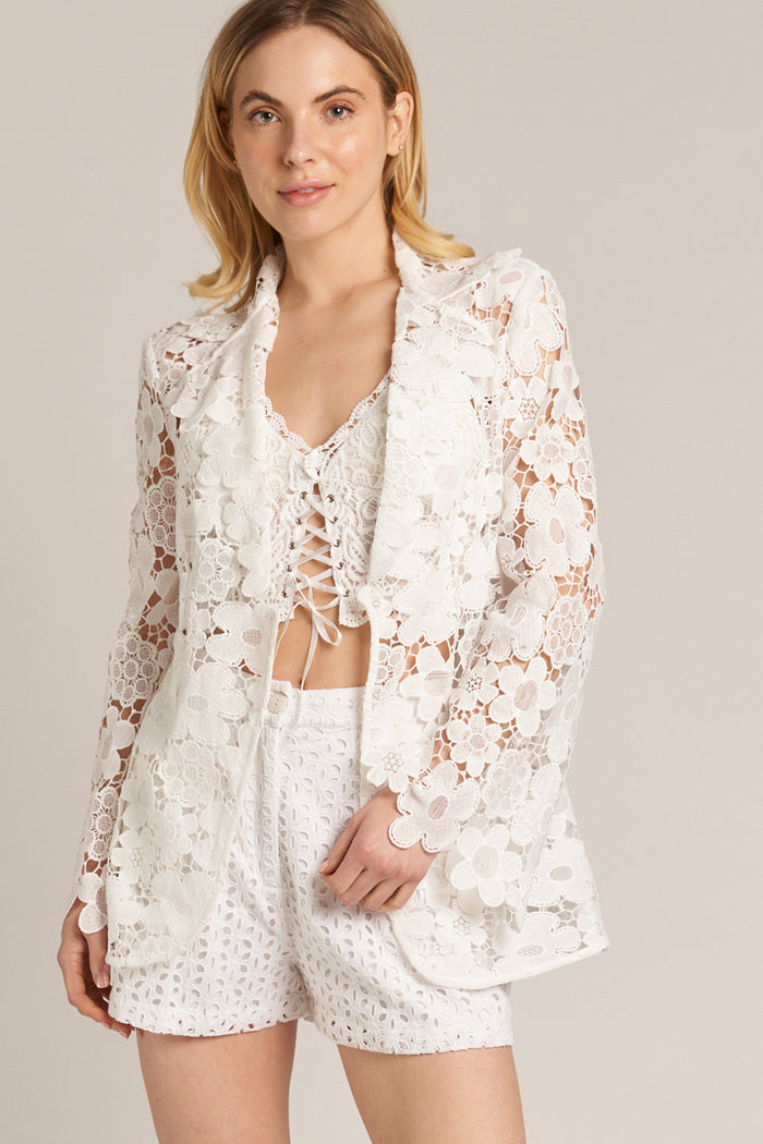 Elysse Floral Lace Blazer