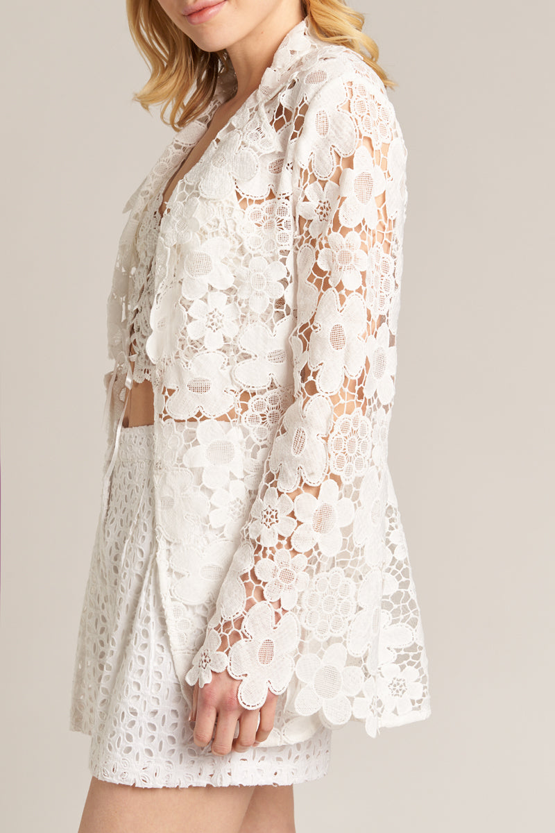 Elysse Floral Lace Blazer