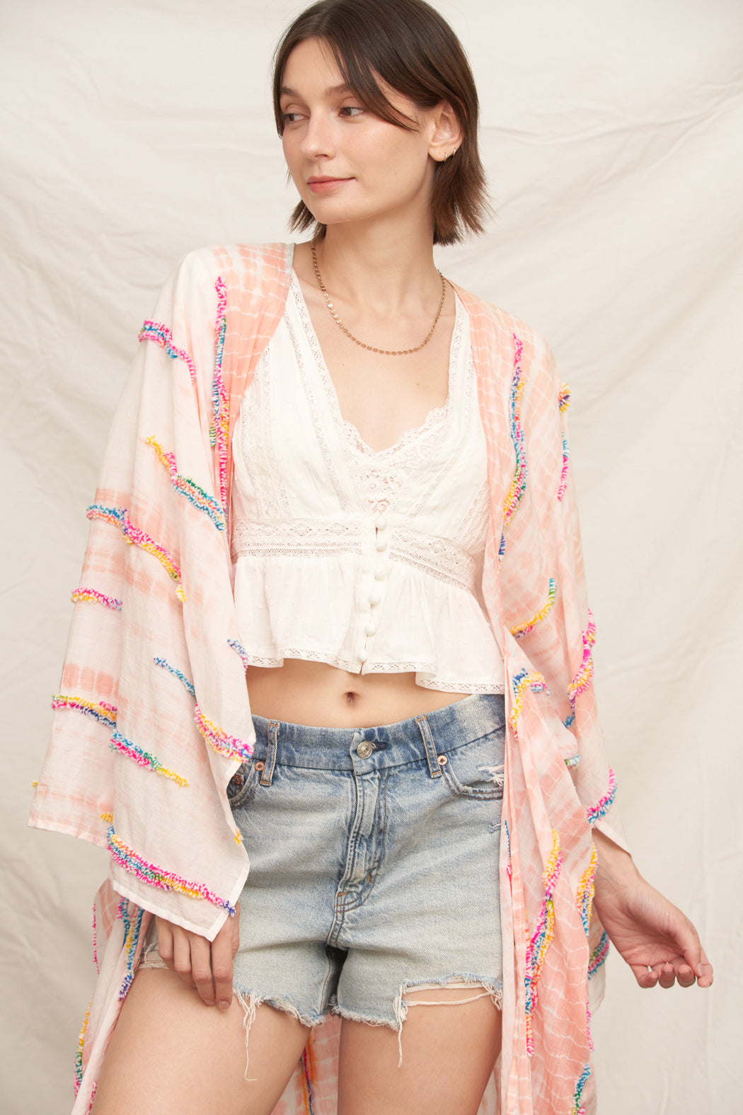 Kiara Embroidered Kimono
