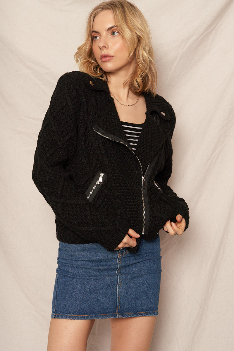 Cool Knit Moto Jacket