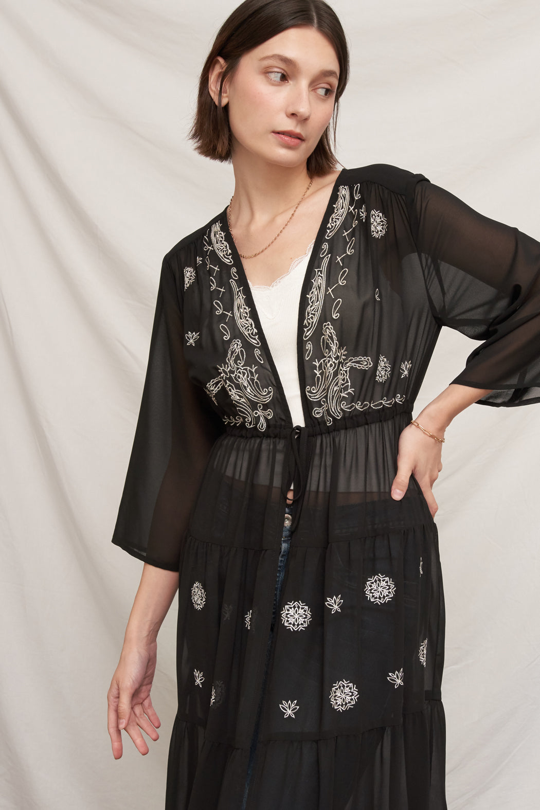 Charlie Embroidered Kimono