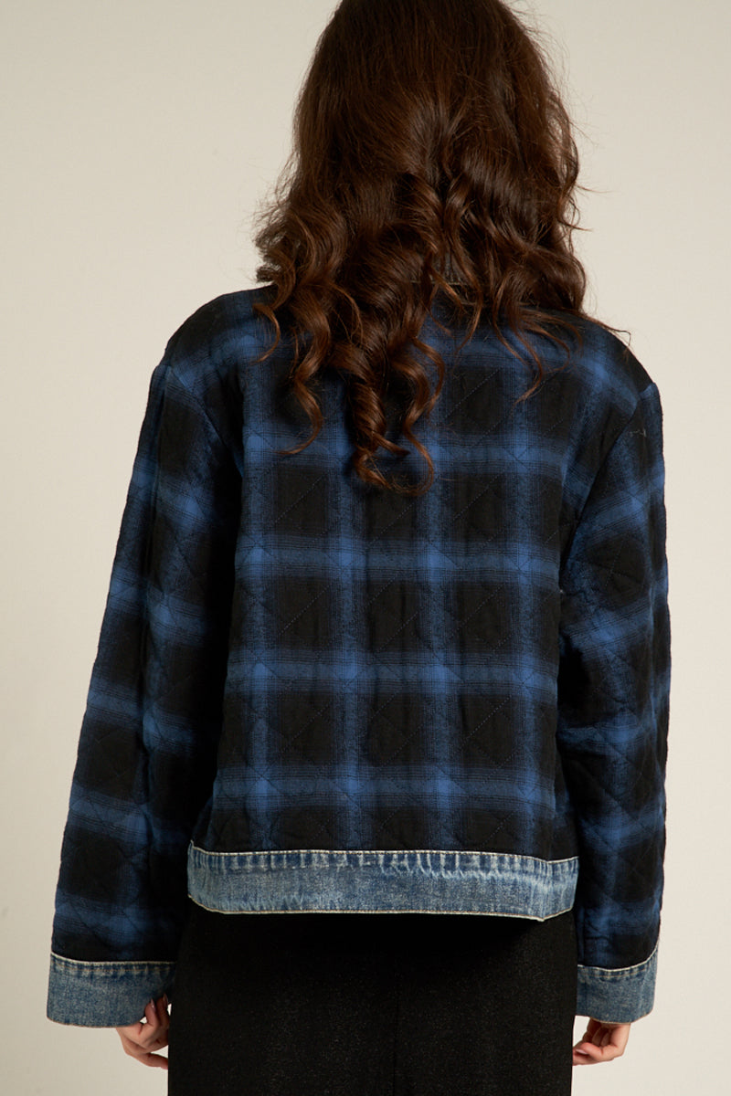 Josie Plaid Denim Jacket