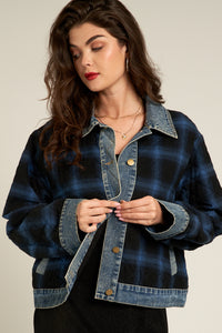 Josie Plaid Denim Jacket