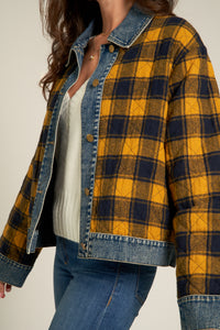 Josie Plaid Denim Jacket