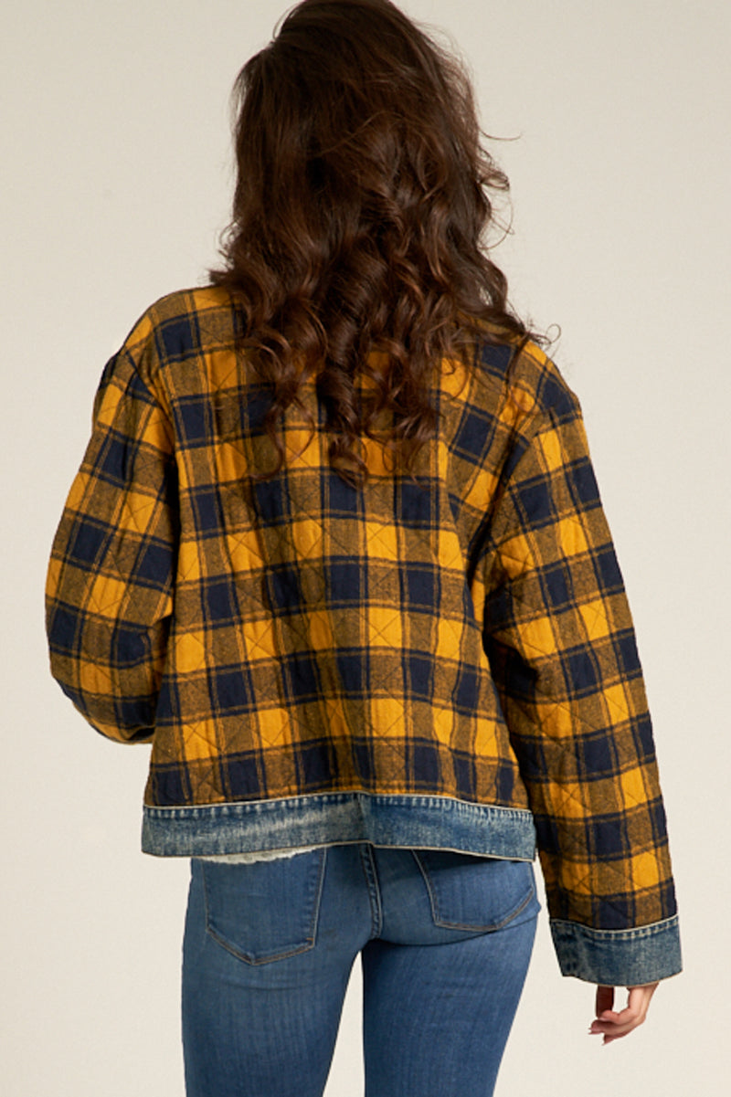 Josie Plaid Denim Jacket