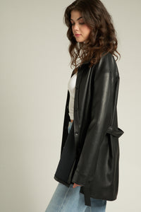 Lisa Faux Leather Jacket