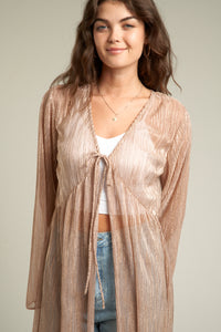 Naia Rose Gold Glitter Kimono