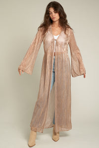 Naia Rose Gold Glitter Kimono