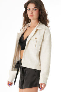 Loren Cropped Tweed Jacket