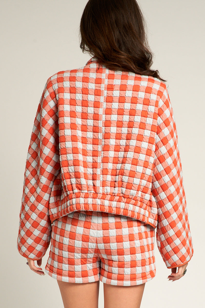 Ella Checkered Quilted Jacket