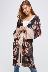 Josie Crimson Floral Kimono