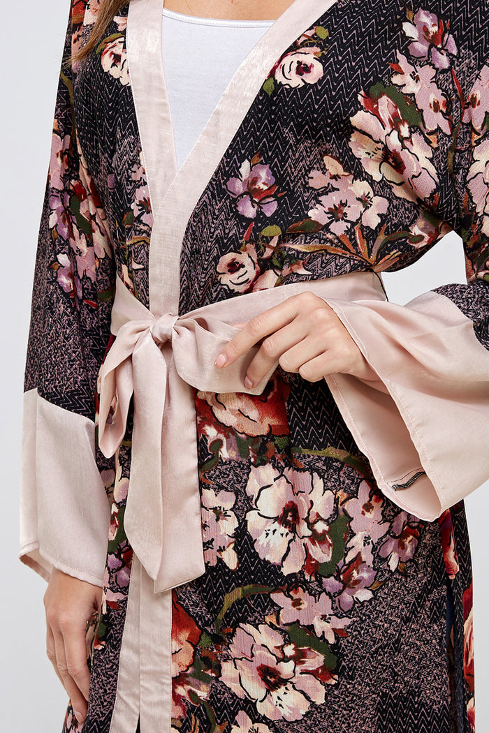 Josie Crimson Floral Kimono