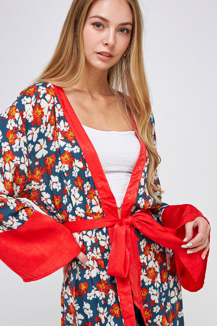 Ruby Floral Kimono