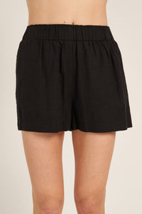 Odette Elastic Linen Shorts