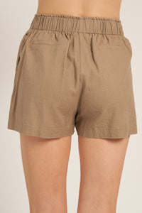 Odette Elastic Linen Shorts