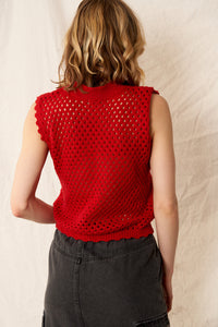 Pointelle Sweater Vest