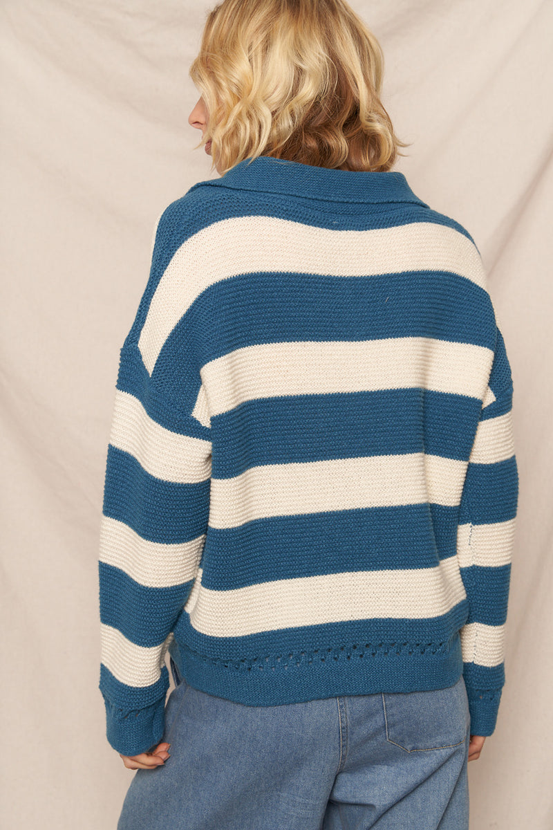 Dylan Lace-Up Sweater